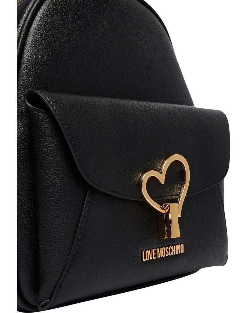 Moschino Women's Black Polyethylene Backpack Black