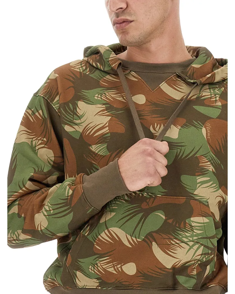 Moschino Camouflage Cotton Sweatshirt — Green Green