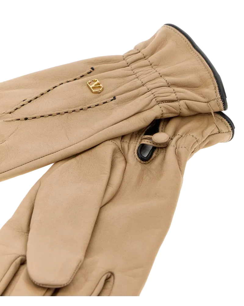 Valentino Garavani Leather Gloves — Multicolor Multicolor