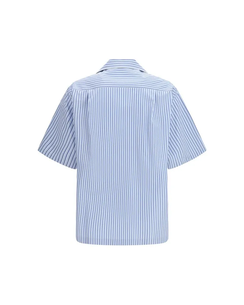 Dolce & Gabbana Men's Blue Cotton Shortsleeve Shirt Blue