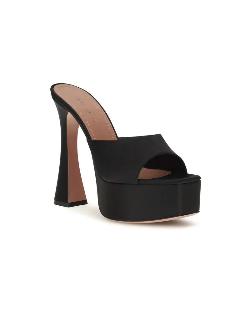 Amina Muaddi Dalida Platform Sandal — Black Black