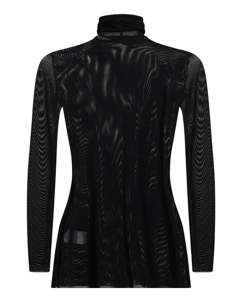Blanca Women's Turtleneck Top Tunvera Black Tulle Polyamide Sweater Black