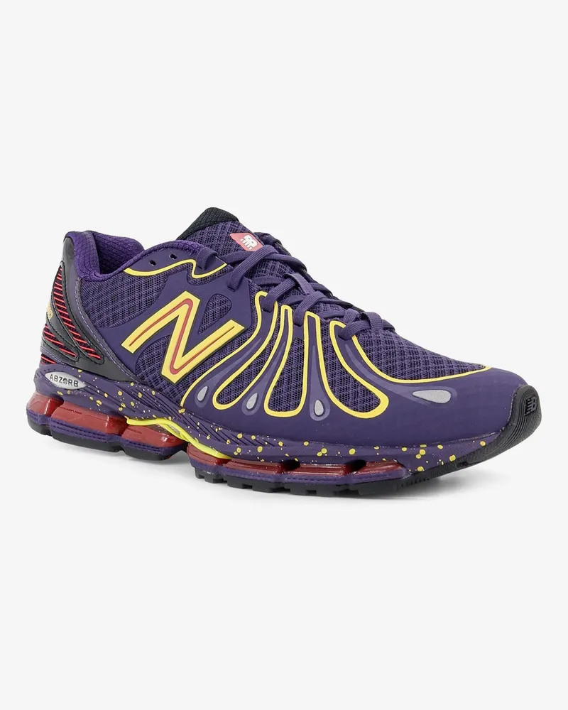 New Balance Men's Sneakers 18909 Purple Mesh Mesh-Rubber Trainers Mesh/rubber Purple