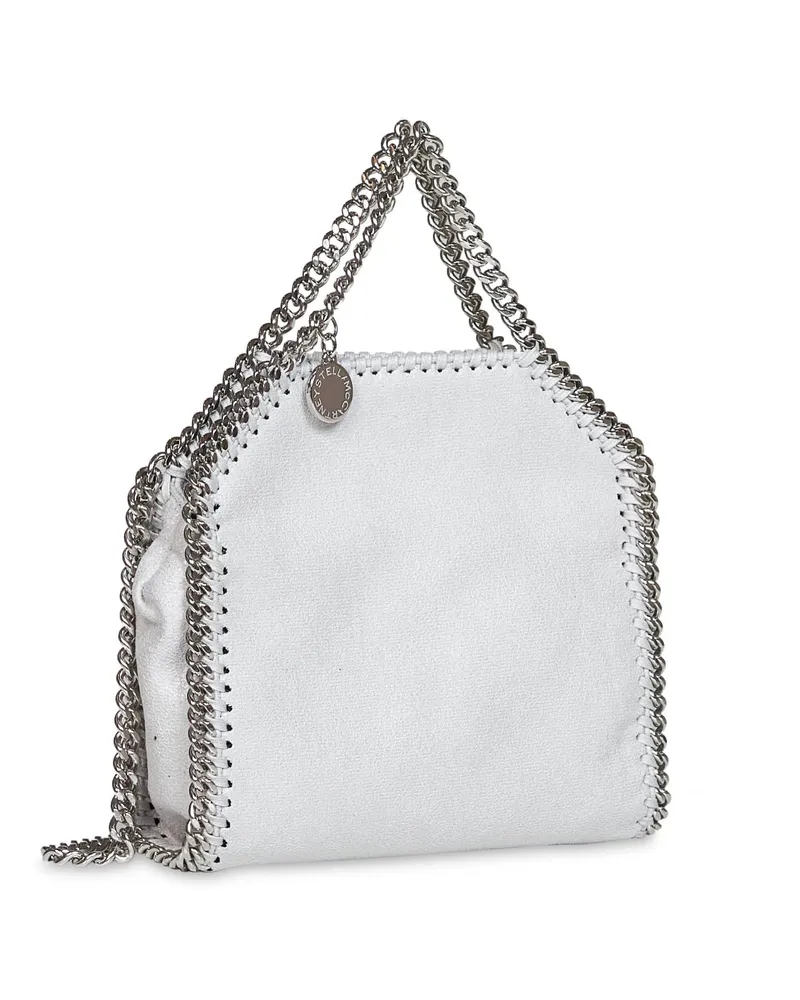Stella McCartney Women's Tote Bag Falabella Tiny Pearl Grey Polyester Handbags Hand Gray