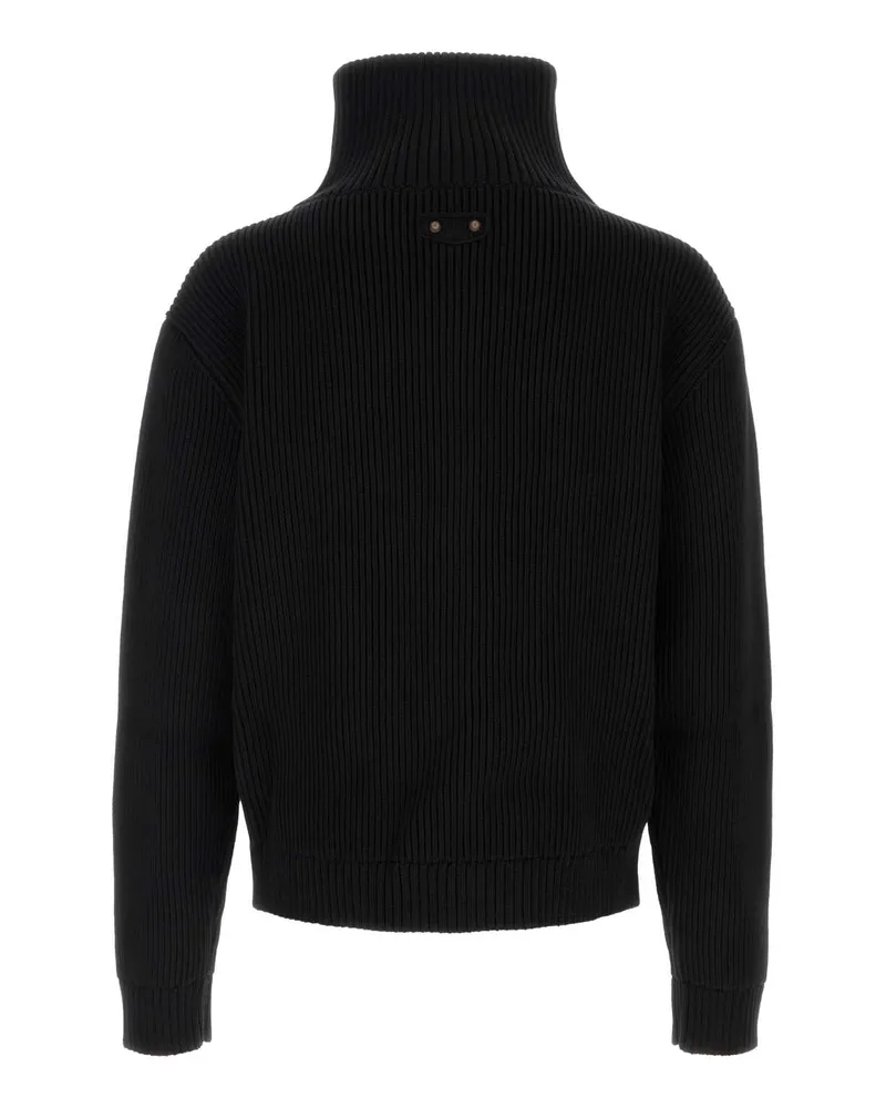 Balenciaga Ribbed Knit Sweater — Black Black