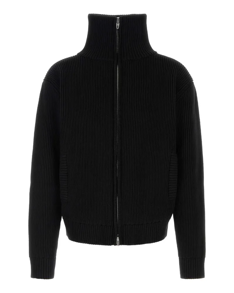 Balenciaga Ribbed Knit Sweater — Black Black