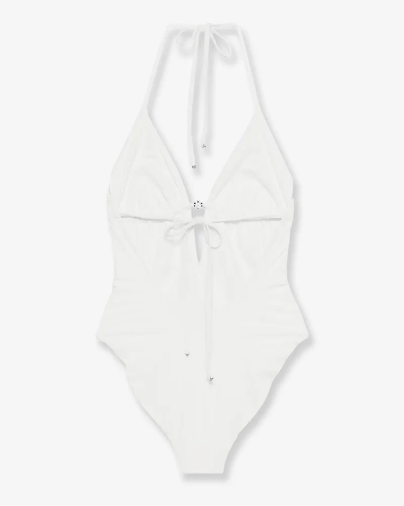 Tory Burch Women's One-Piece Swimsuit White Polyamide Swimwear Sea Clothing White