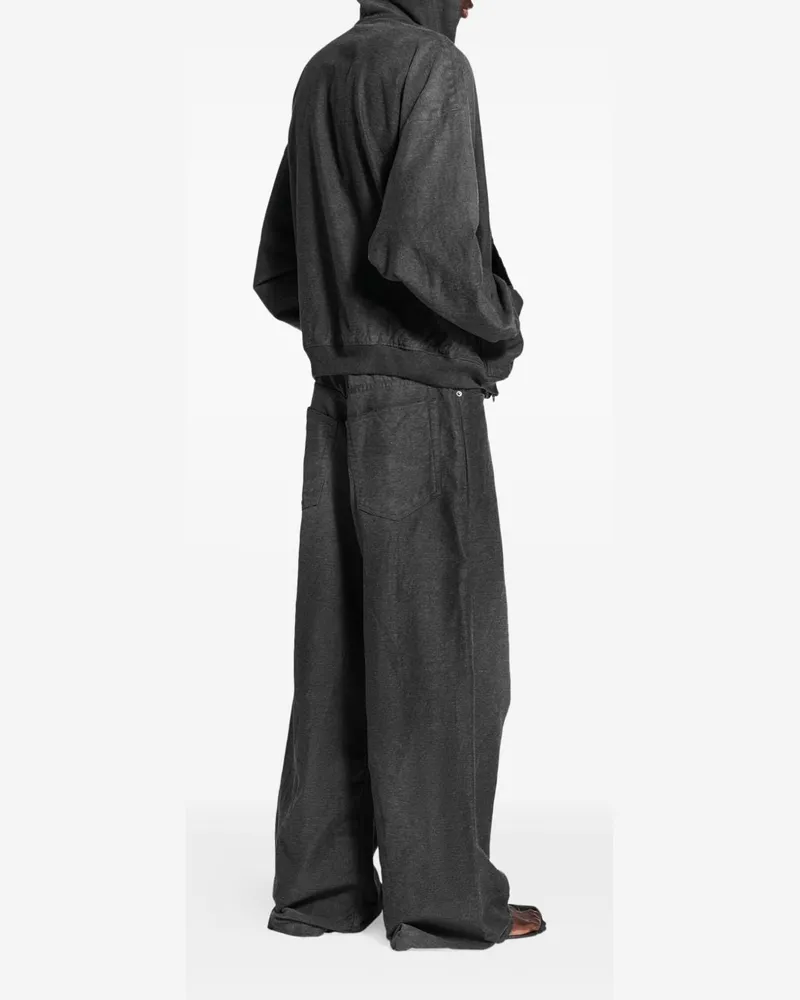 Balenciaga Baggy Trompe-L'oeil Cotton Jeans — grey Grey