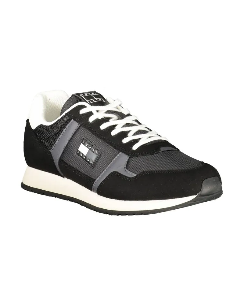 Tommy Hilfiger Colour-Block Lace-Up Sneaker — Black Black