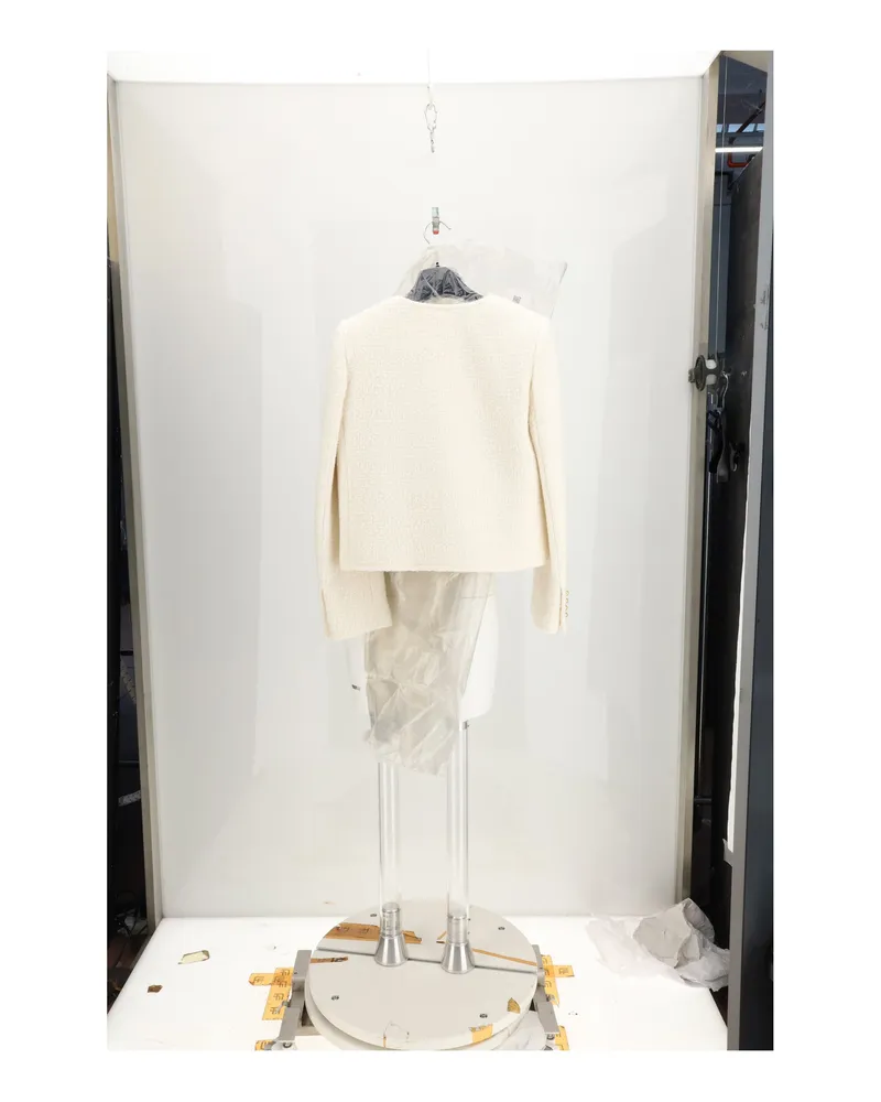 Celine Women's Jacket Icone White Cashmere (capra Hircus White