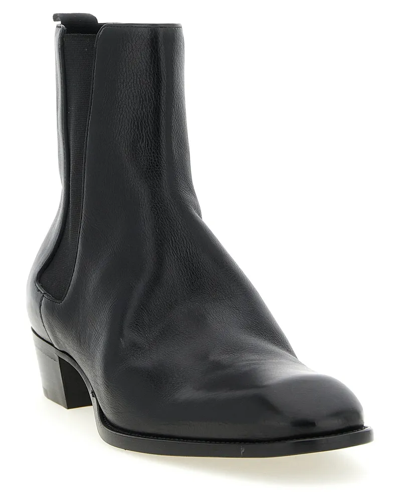 Saint Laurent Ankle Boot — Black Black