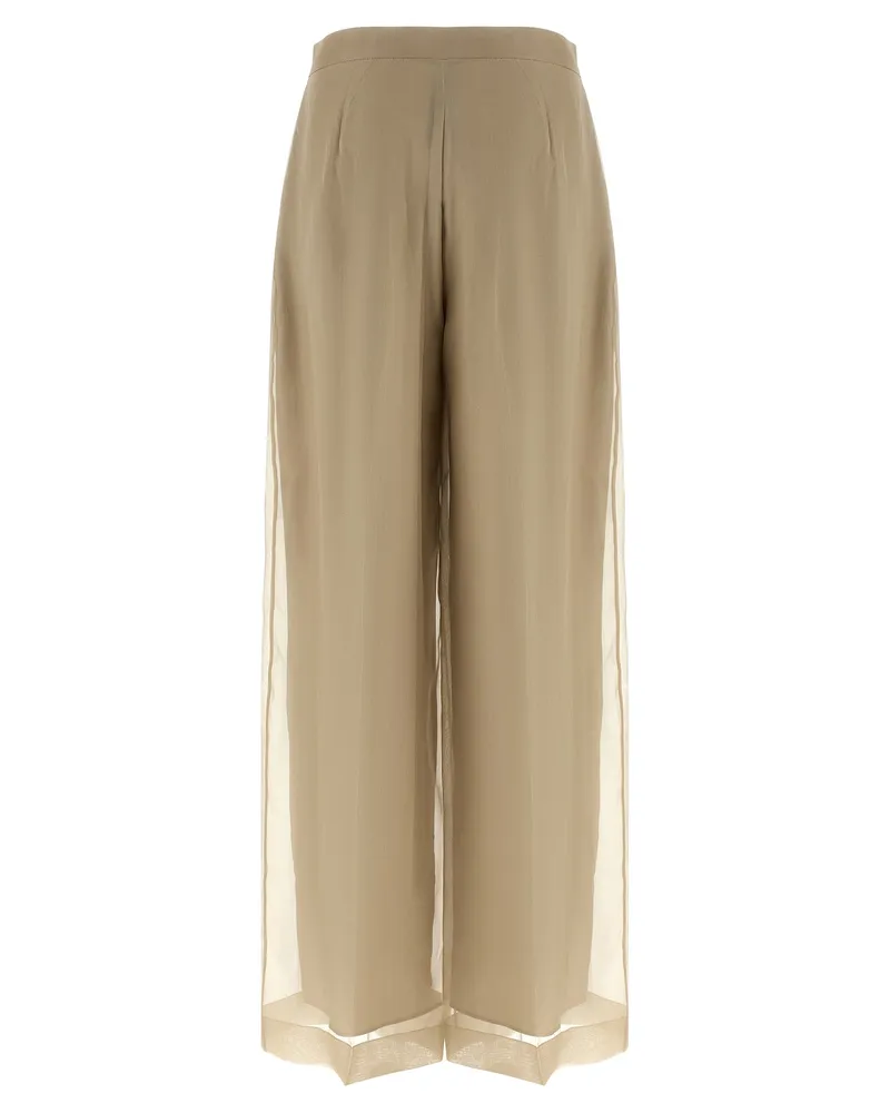 Max Mara Women's Beige Silk Casual Pants Beige