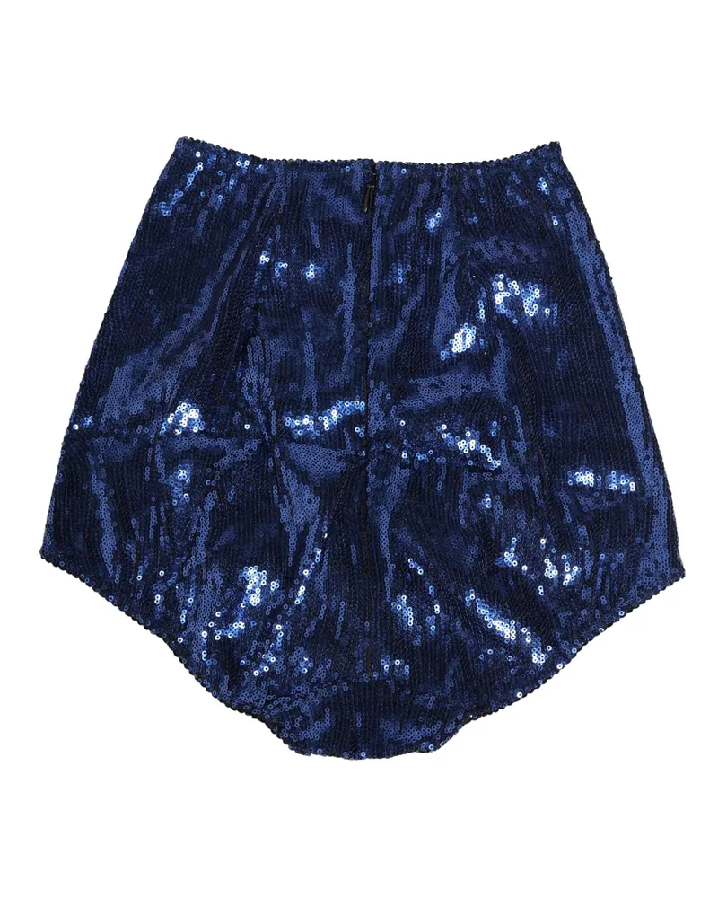 Dolce & Gabbana Sequined Nylon Bodysuit — Blue Blue