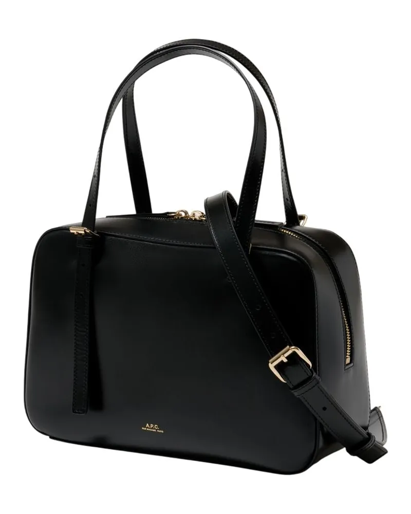 A.P.C. Women's Virginie Box Shoulder Bag Black Cowhide Black