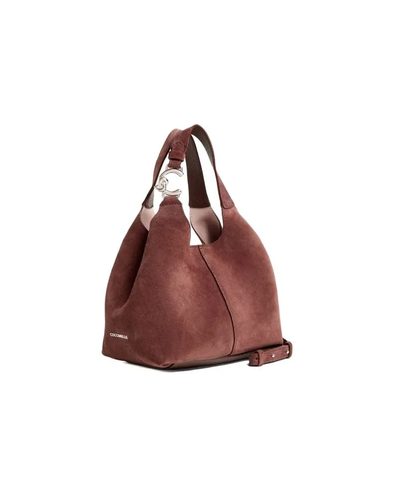 Coccinelle Women's Top Handle Bag Berry Bovine Leather - Top-Handle-Bags Brown