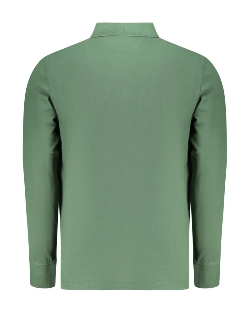 Timberland Long-Sleeved Cotton Polo Shirt — Green Green