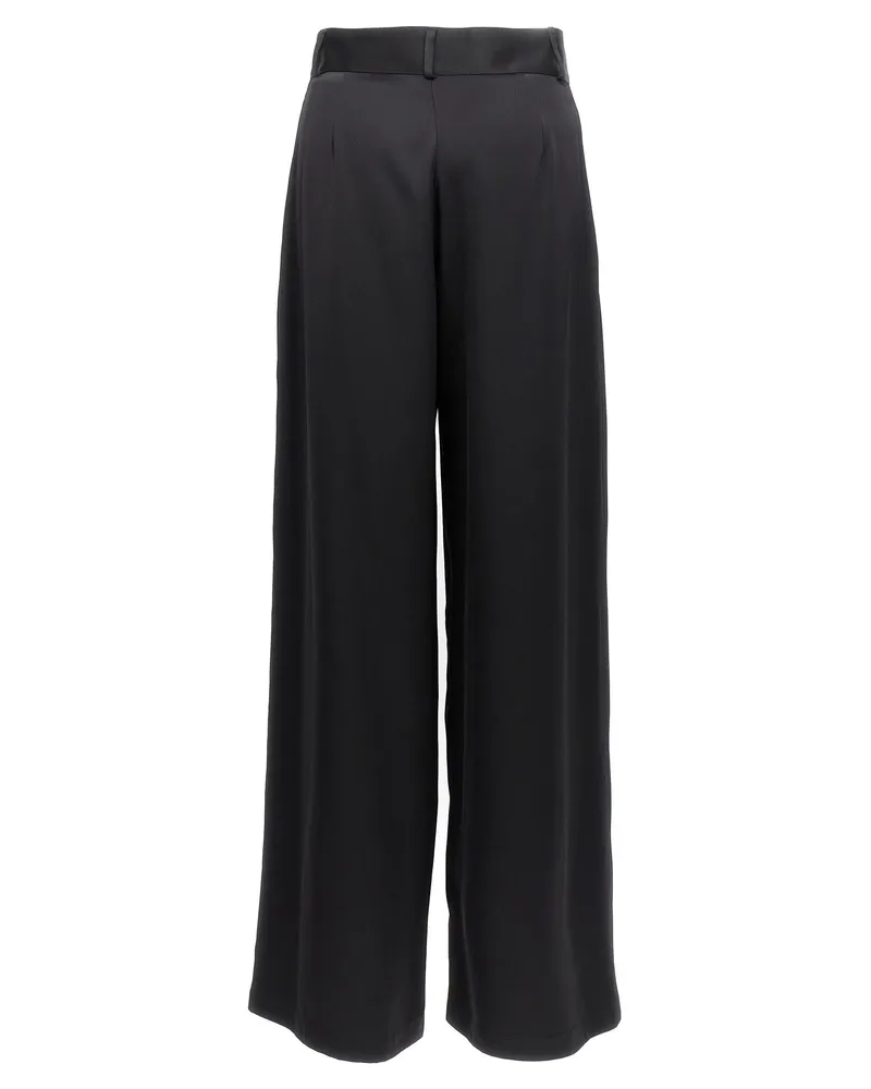 Jil Sander Wide-Leg Viscose and Silk Trousers — Black Black
