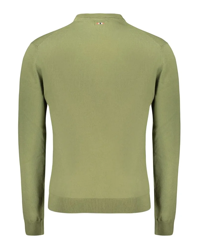 Napapijri Logo-Embroidered Cotton Sweatshirt — Green Green