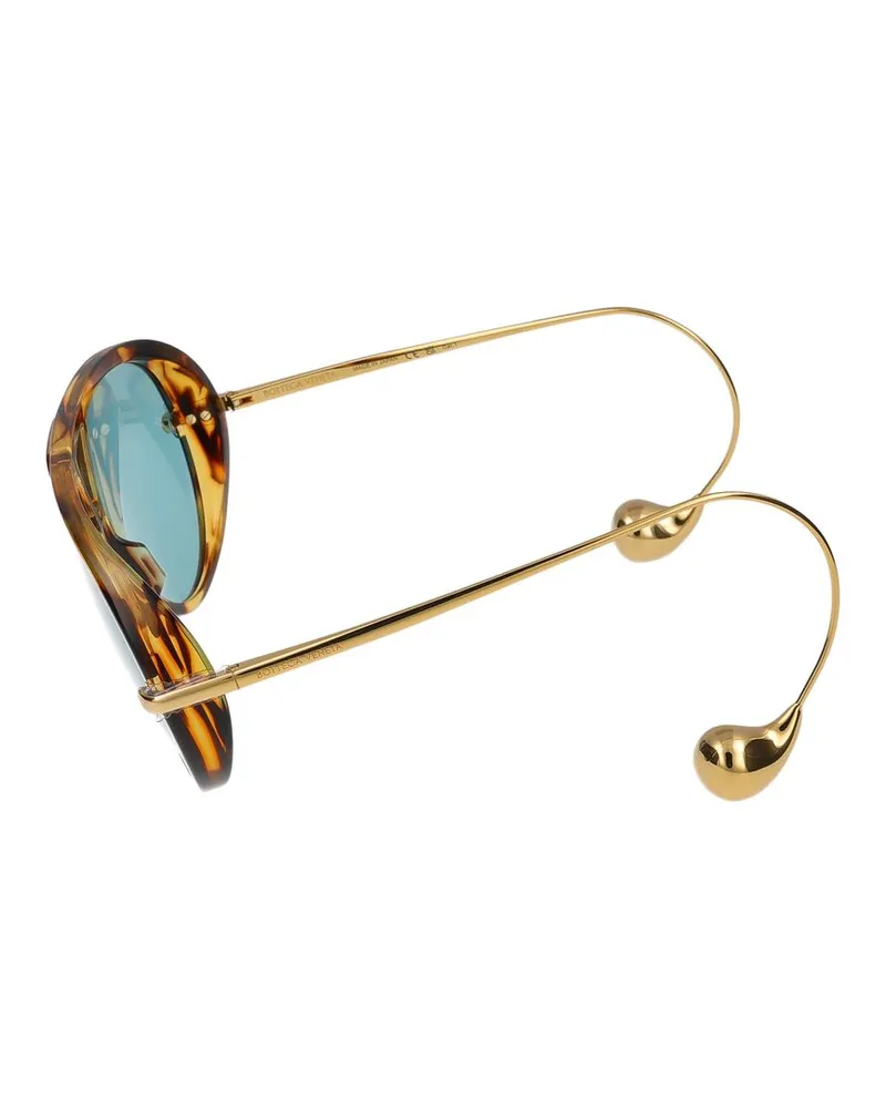 Bottega Veneta Women's Bv1273s Acetate Aviator Sunglasses Tortoiseshell Tortoiseshell