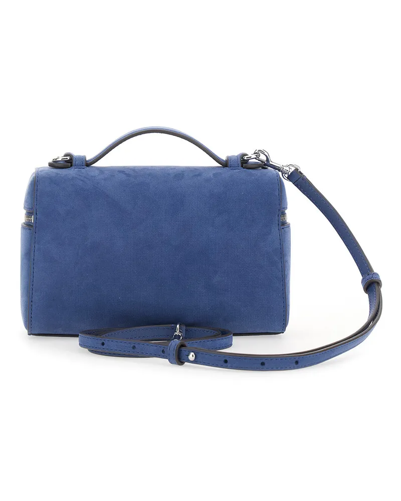 Tory Burch Women's Crossbody Bag Romy Slim Top Handle Blue Leather Lamb Shoulder Blue