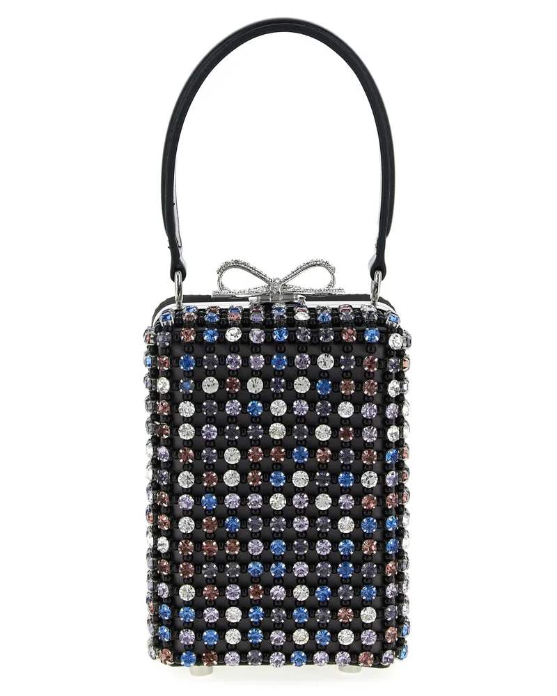 Self-Portrait Crystal-Embellished Top Handle Bag — Multicolor Multicolor
