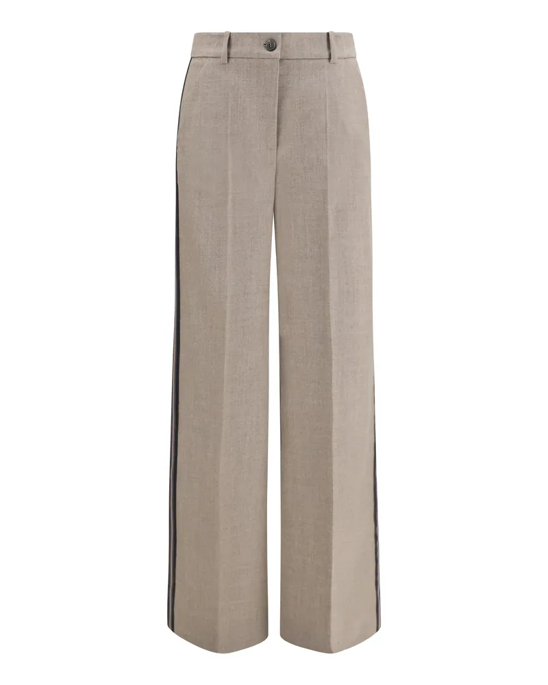 P.A.R.O.S.H. Women's Trousers Virgin Wool Taupe Fleece (ovis Aries Taupe