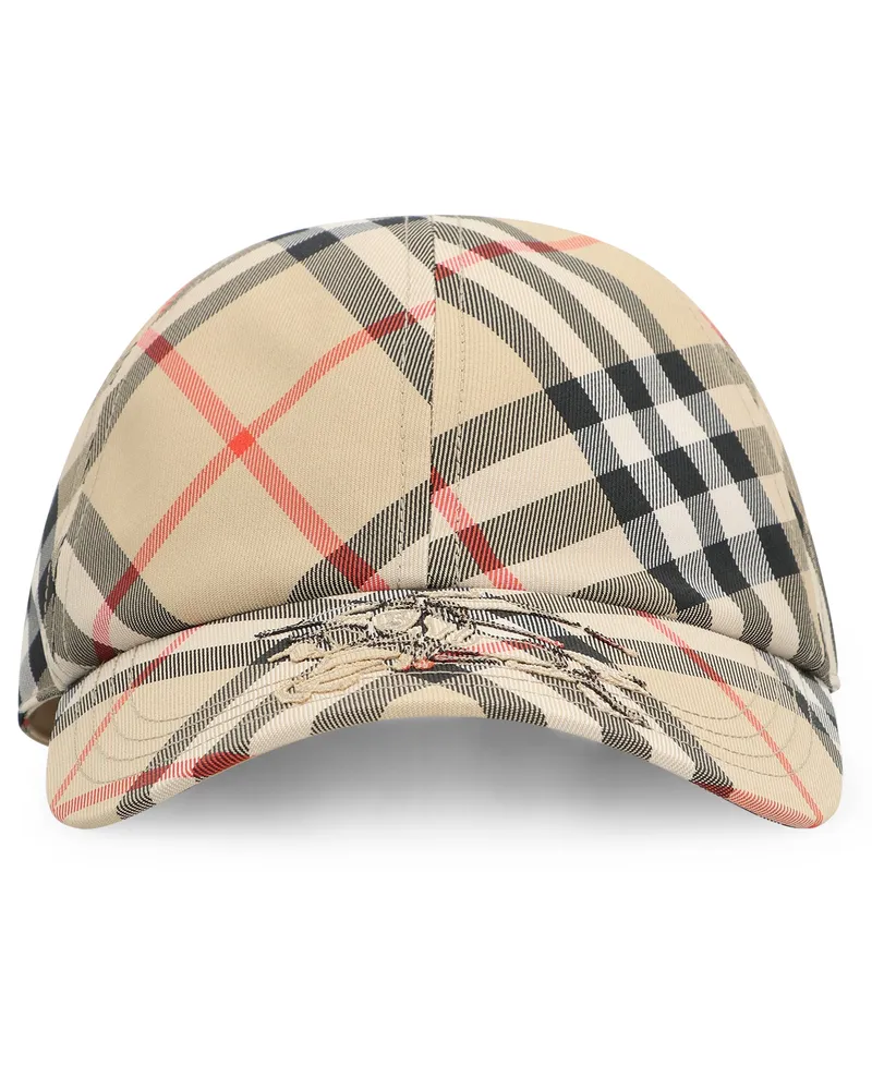 Burberry Women Logo Baseball Cap Beige Polyester Hat Beige