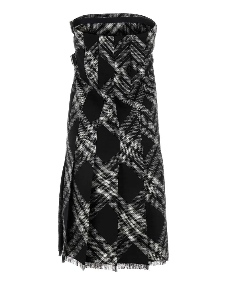 Burberry Women's Embroidered Wool Dress Monochrome Exterior: Abiti Black