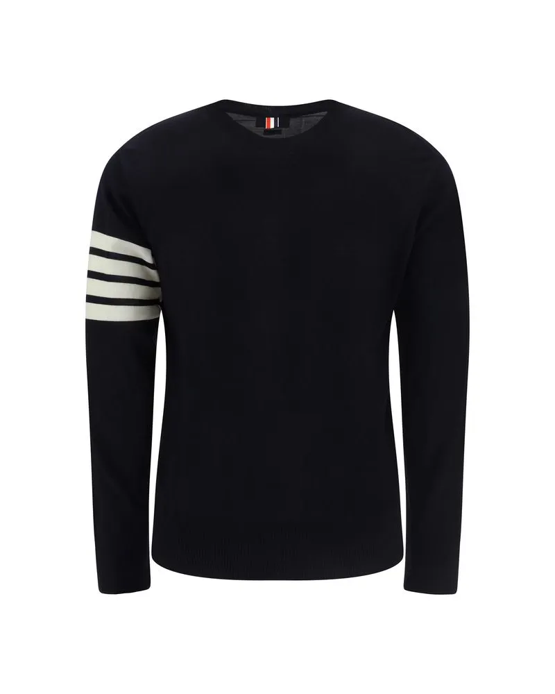 Thom Browne Men's Blue Wool Oves Aries Sweatshirt Clothing Black