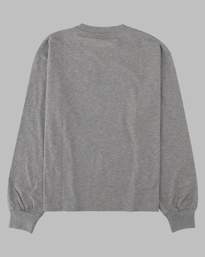 Ganni Graphic-Print Organic Cotton Sweatshirt — Gray Gray