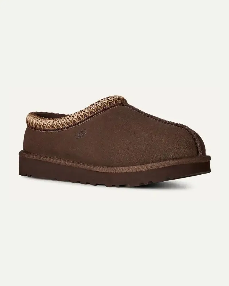 UGG Wool-Lined Suede Slipper — Brown Brown