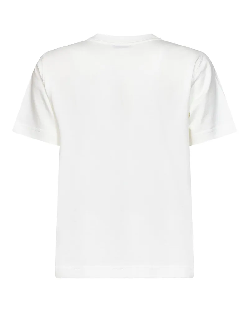 Burberry Women's T-Shirt Knight Check Chalk White Cotton T-Shirts & Jerseys White