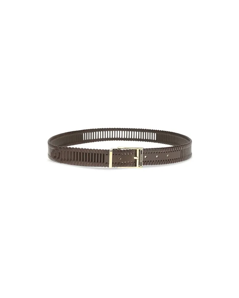 Ferragamo Men's Brown Calf Leather Bos Taurus Regular Belt Brown