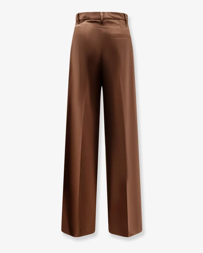 Hevò Women's Trousers Torreveneri Wool-Blend Brown Polyester Brown