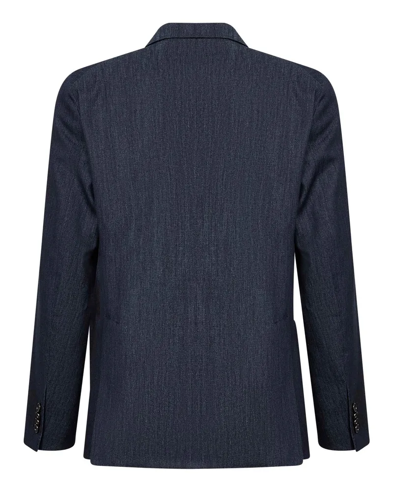 Tagliatore Men's Blazer Montecarlo Blue Cotton Jacket Blue