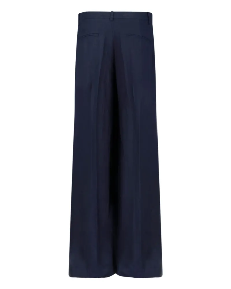 Ralph Lauren Women's Lauren Ralph Trousers Blue Linen Blue