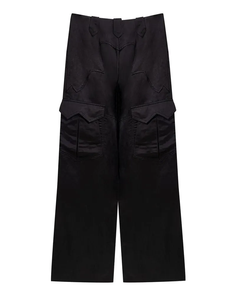Tom Ford Women's Black Viscose Cargo Pants Black