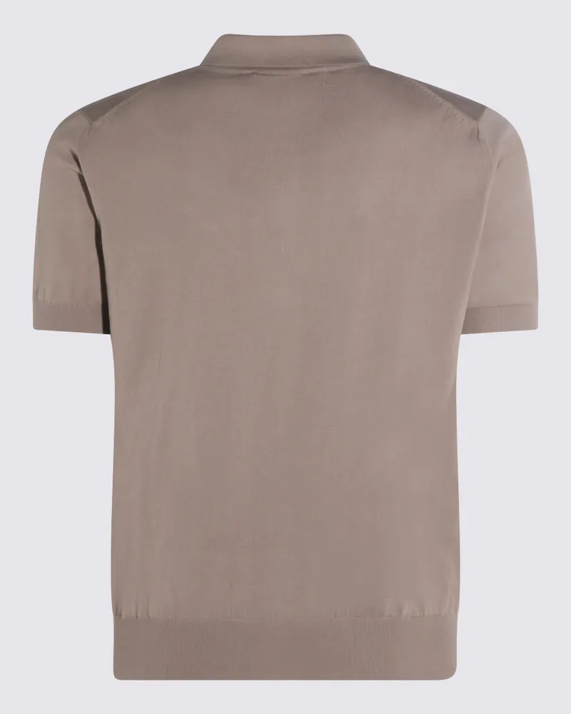K-Way Men's T-Shirts And Polos Beige Taupe _100 % Co Beige