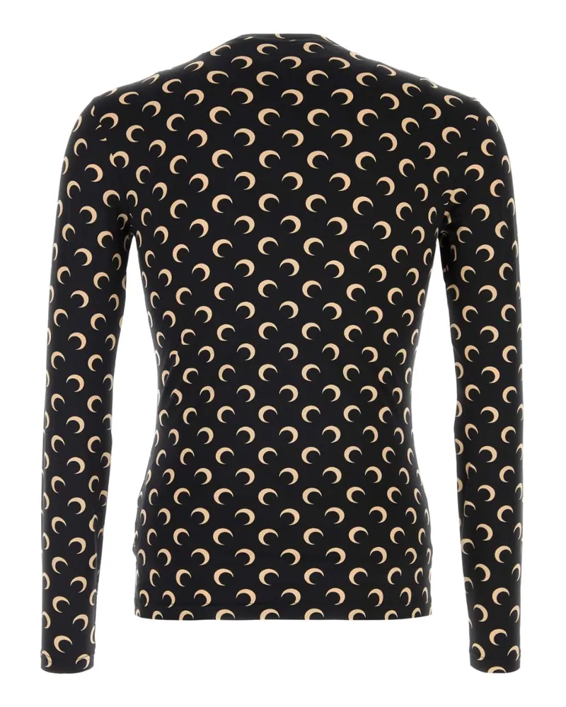 Marine Serre Moon-Print T-Shirt — Black Black