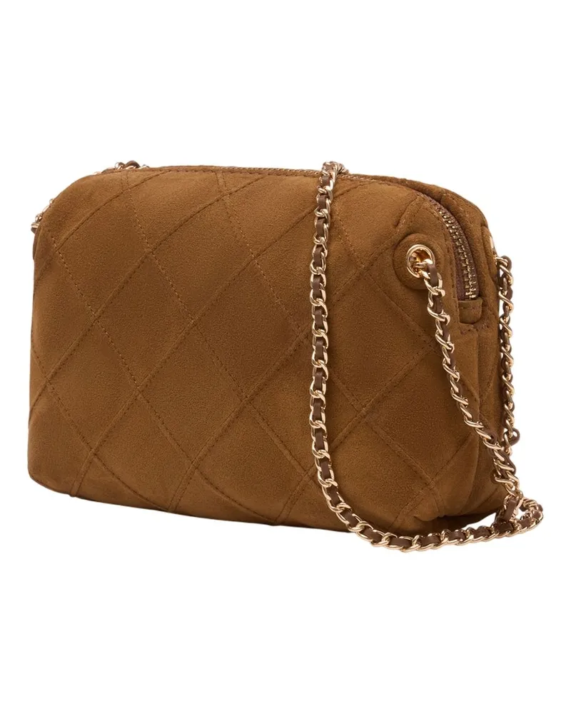 Tory Burch Women's Fleming Crossbody -  Leather Brown Lambskin Bags Crossbodies Brown