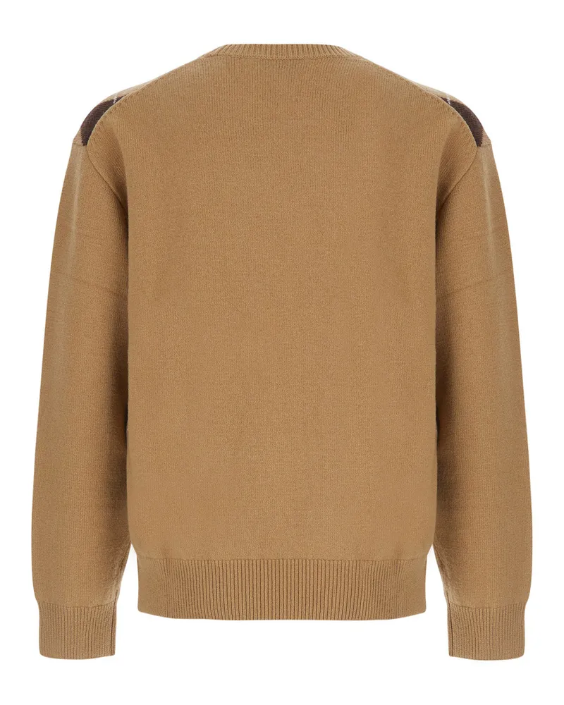 Dunst Argyle Wool Sweater — Beige Beige