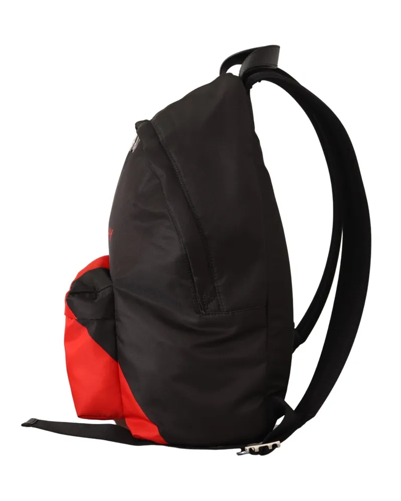 Givenchy Men's Red & Black Nylon Urban Backpack And Red