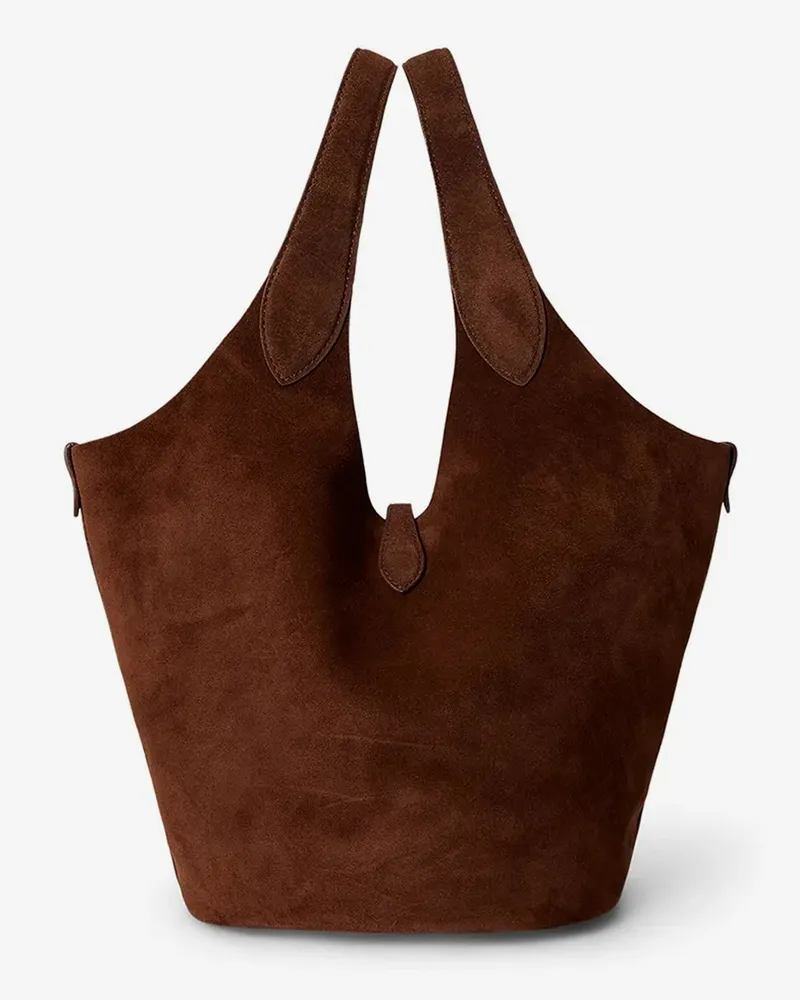 Ralph Lauren Women's Shoulder Bag Play Suede Brown Brown