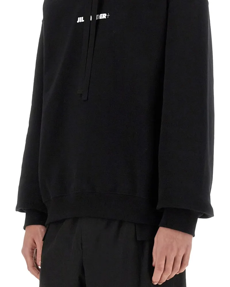 Jil Sander Cotton Hoodie — Black Black