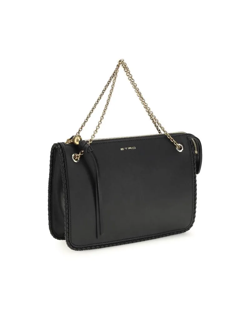 Etro Women's Calf Leather Clutch Black Bos Black