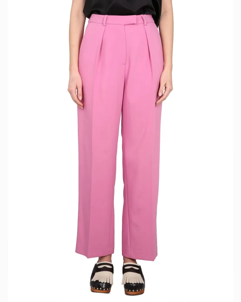 ALYSI Straight Leg Trousers — Pink Pink