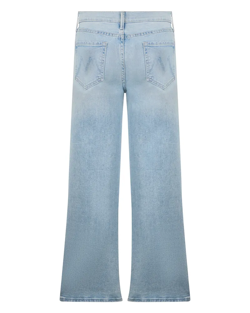 Mother Women's Jeans Bell-Bottom Light Blue Cotton Flared Blue
