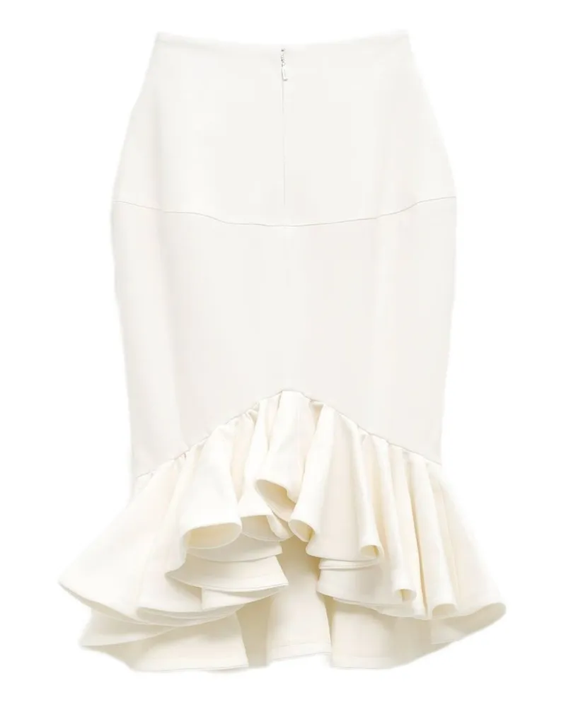 Jacquemus Peplum Flared Skirt — White White