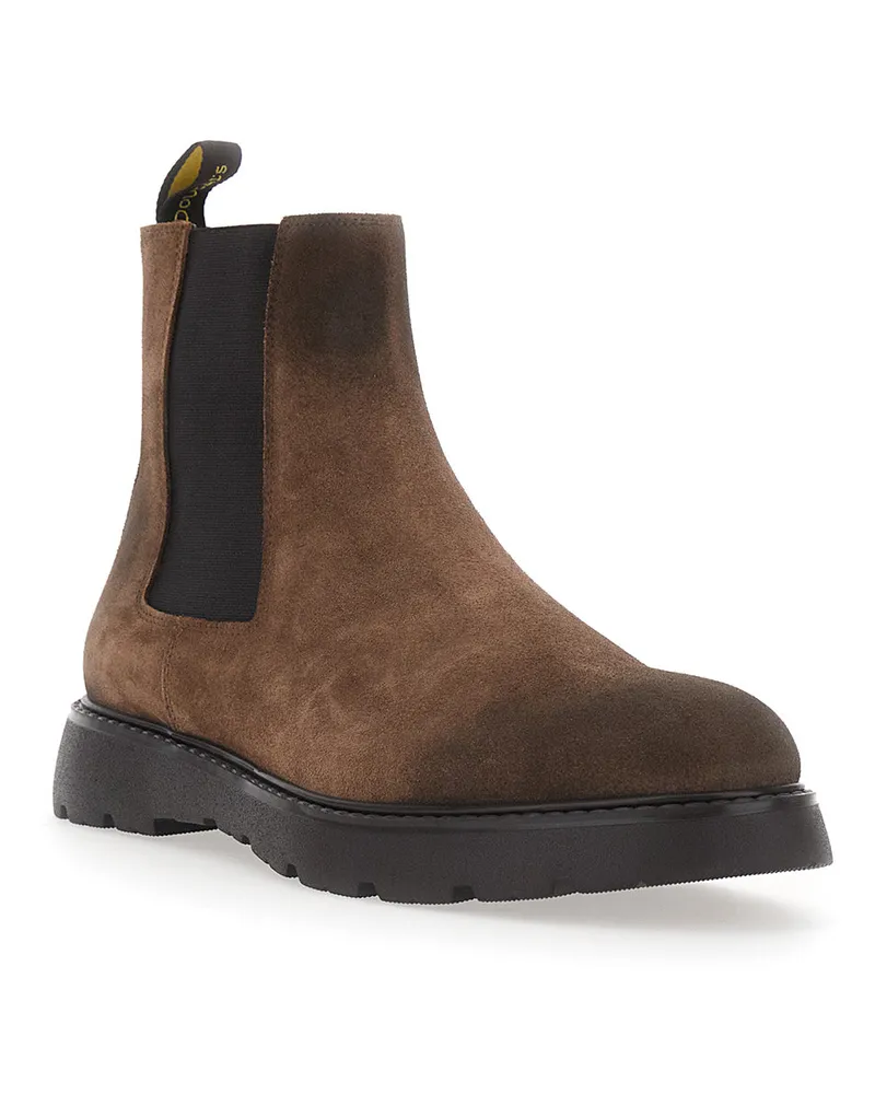 Doucal´s Men's Boots Goteborg Camoscio Beatles Brown Calf Leather Brown