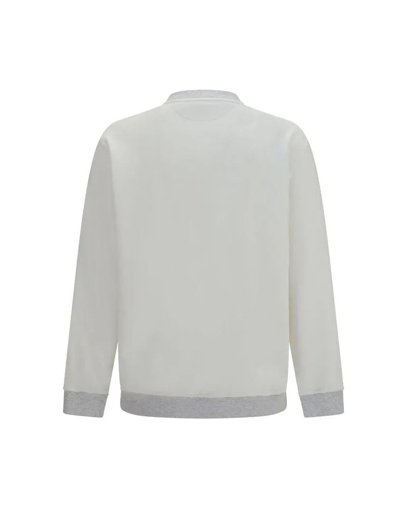 Brunello Cucinelli Men's White Cotton Sweatshirt Clothing White